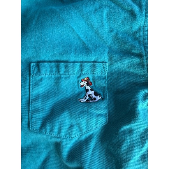 Vintage Gymboree Rainbow Tag Button Up Shirt Boys Medium Dalmatian Embroidered - Picture 2 of 3